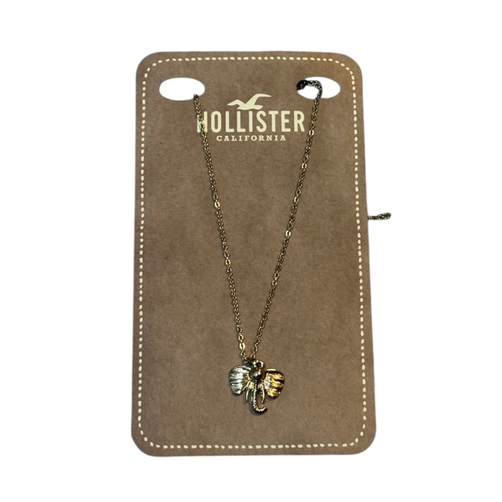 Hollister Gold Elephant Necklace